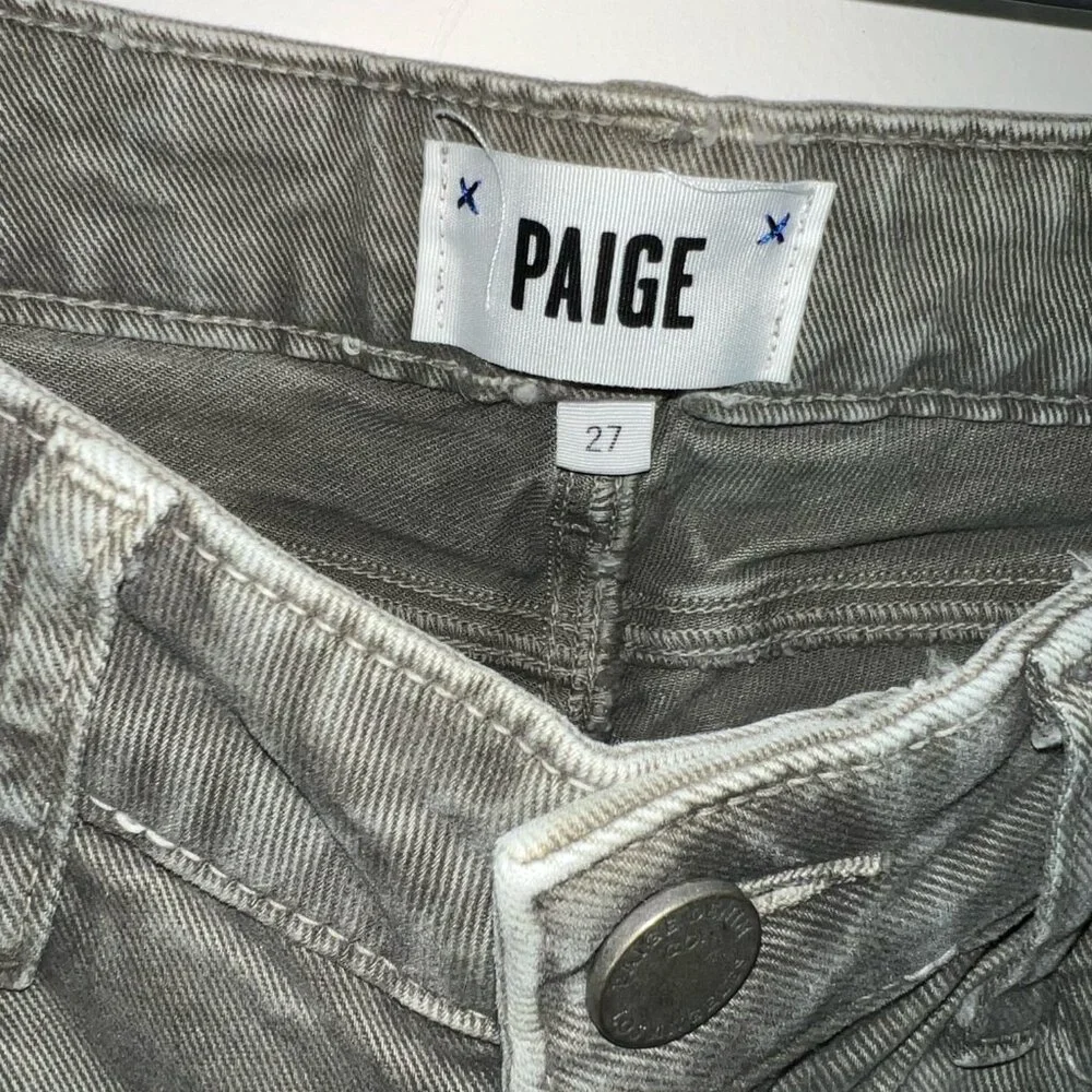 Paige Olive Grey Jeans - Picture 1 of 6